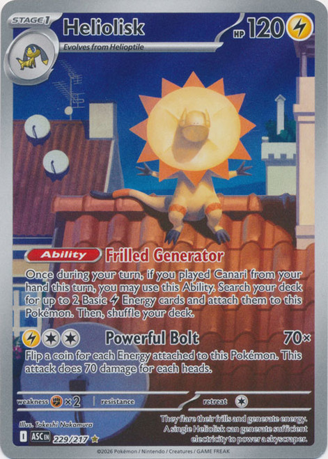 ME Ascended Heroes 229/217 Heliolisk (Illustration Rare)