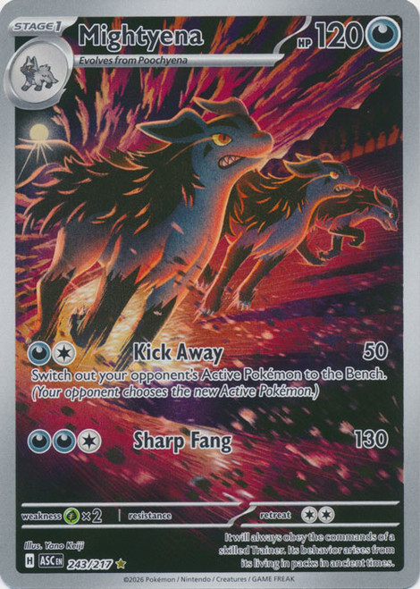 ME Ascended Heroes 243/217 Mightyena (Illustration Rare)