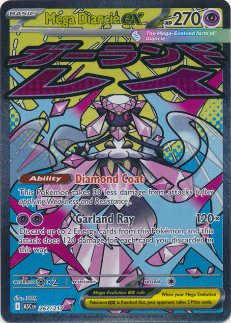 ME Ascended Heroes 267/217 Mega Diancie ex (Mega Attack Rare)