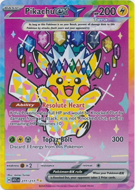 ME Ascended Heroes 277/217 Pikachu ex (Special Illustration Rare)