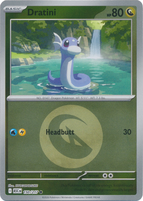 ME Ascended Heroes 150/217 Dratini (Reverse Holo ENERGY SYMBOL)