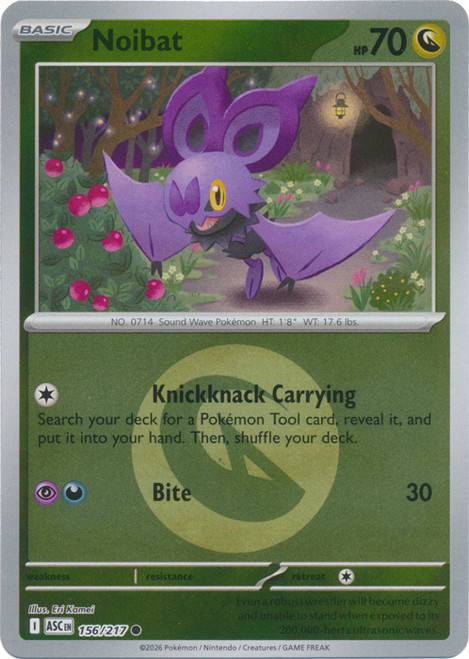 ME Ascended Heroes 156/217 Noibat (Reverse Holo ENERGY SYMBOL)
