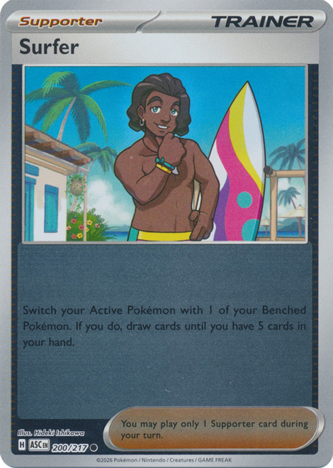 ME Ascended Heroes 200/217 Surfer (Reverse Holo)