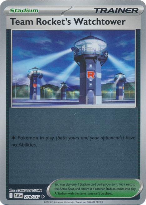 ME Ascended Heroes 210/217 Team Rocket's Watchtower (Reverse Holo)