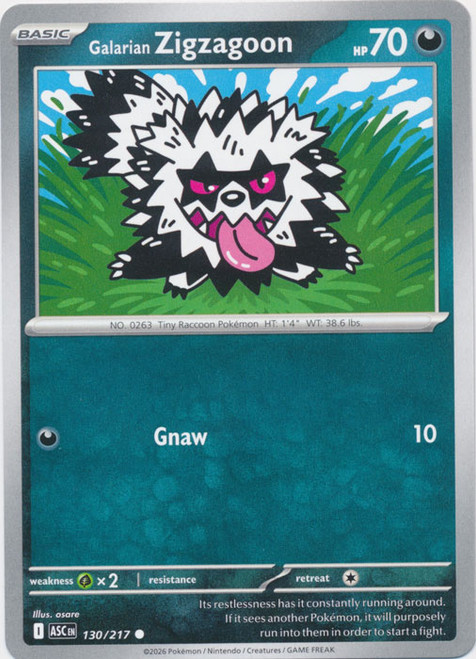 ME Ascended Heroes 130/217 Galarian Zigzagoon