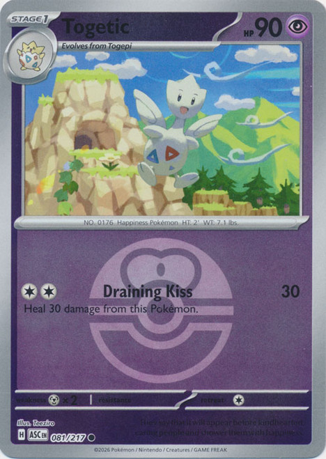 ME Ascended Heroes 081/217 Togetic (Reverse Holo BALL SYMBOL)