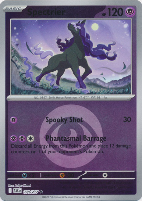 ME Ascended Heroes 098/217 Spectrier (Reverse Holo ENERGY SYMBOL)