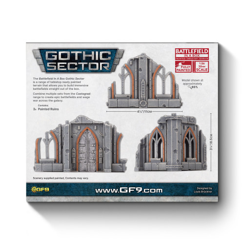 Battlefield in a Box - Gothic Sector: Castograd Warehouse Small Ruins (x3)