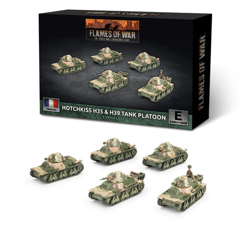 Flames of War - French: Hotchkiss H35 & H39 Tank Platoon (x5)