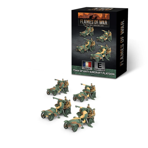 Flames of War - French: 75mm SP Anti-Aircraft Platoon (x4)