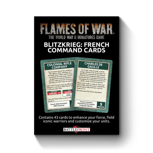 Flames of War: Blitzkrieg - French: Command Cards (x43 Cards) Limited Edition