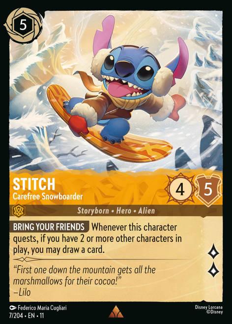 Stitch - Carefree Snowboarder (Foil)