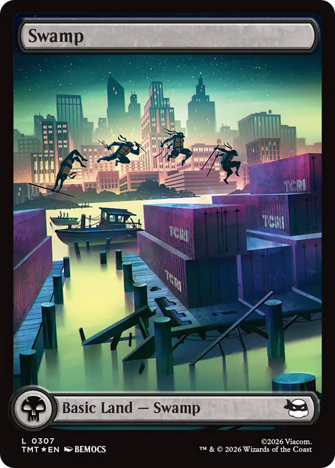 Swamp (#307) (Full Art Surge Foil)