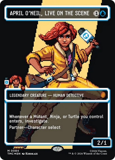 April O'Neil, Live on the Scene (Borderless Pixel Surge Foil)