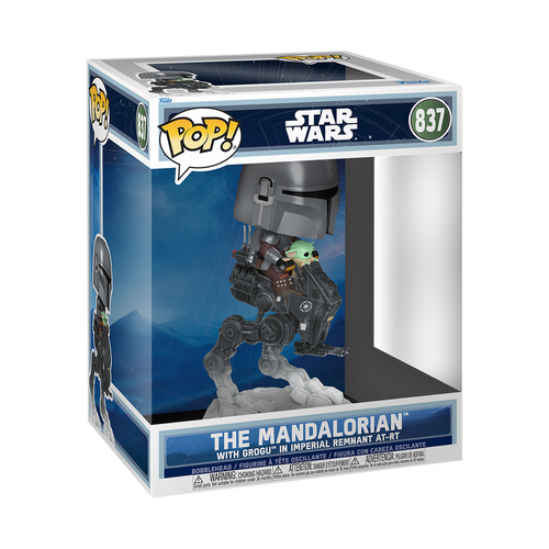 POP! Star Wars #837 The Mandalorian with Grogu in Imperial Remnant AT-RT (POP! Rides Deluxe)