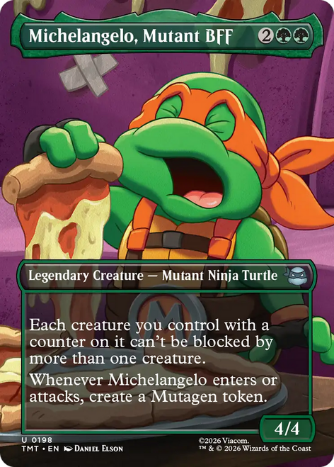 Michelangelo, Mutant BFF (Borderless Scene Foil)