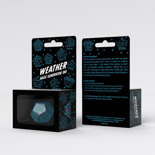 Weather Generator Die: Shimmering Blue & Turquise