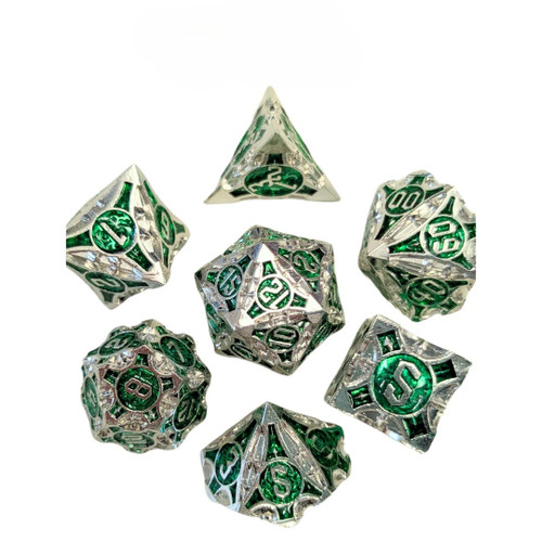 Mystery Metal Dice Set: Full Set of Matching Polyhedral Dice