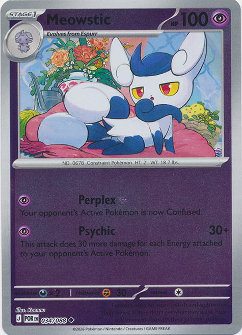 ME Perfect Order 034/088 Meowstic (Reverse Holo)