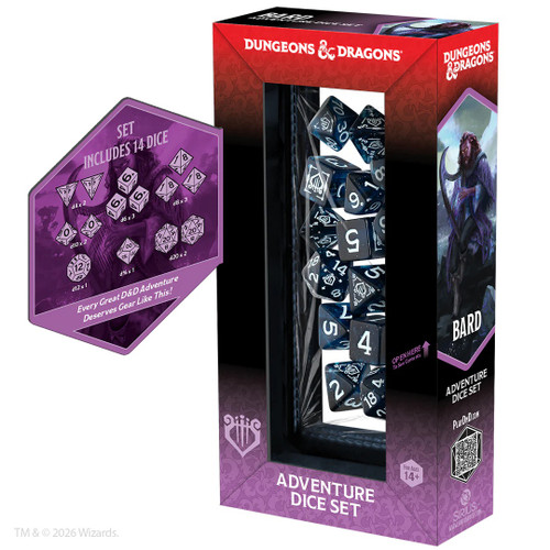 Dungeons & Dragons: Adventure Dice Set - Blue/Black: Bard