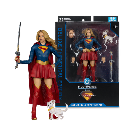 DC Multiverse: Supergirl - Supergirl and Baby Krypto (Deluxe Theatrical Edition) 7-Inch Figure