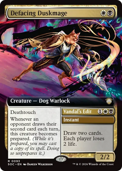 Defacing Duskmage // Vandal's Edit (Extended Art)