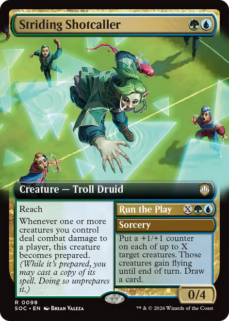 Striding Shotcaller // Run the Play (Extended Art)
