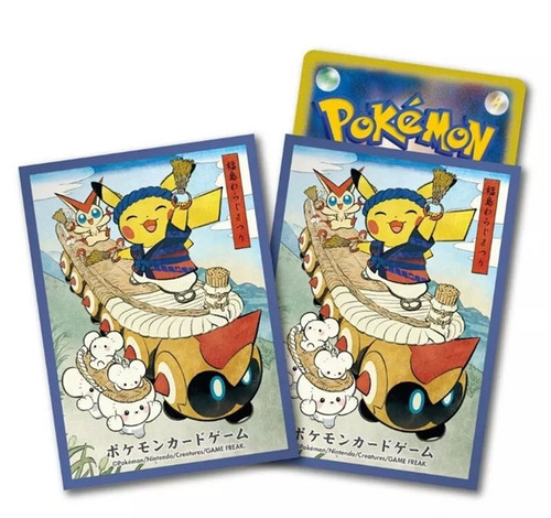 Pokemon Center Japan - Waraji Festival (Blue Border) Sleeves (64)