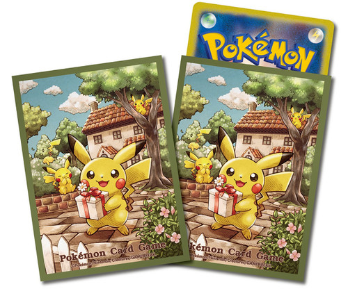 Pokemon Center Japan - Pikachu's Gift (Green Border) Sleeves (64)