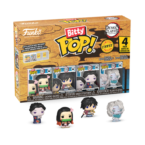 Bitty POP! Demon Slayer: Nezuko Kamado, Giyu Tomioka & Tamayo 4-Pack