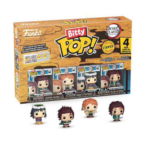 Bitty POP! Demon Slayer: Tanjiro Kamado, Sabito & Makomo 4-Pack