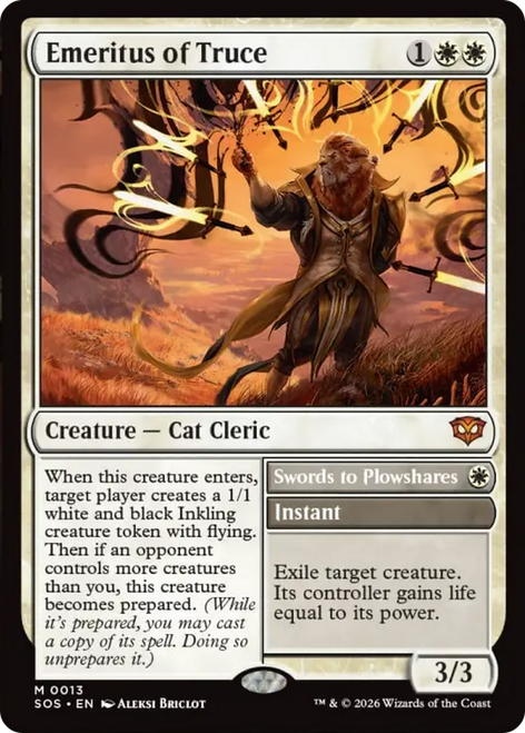 Emeritus of Truce // Swords to Plowshares (Foil)