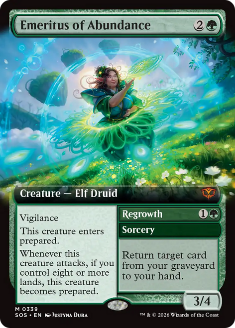 Emeritus of Abundance // Regrowth (Extended Art Foil)