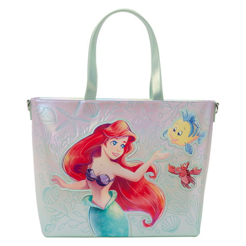 Disney: The Little Mermaid Ariel, Flounder & Sebastian Tote Bag with Coin Bag