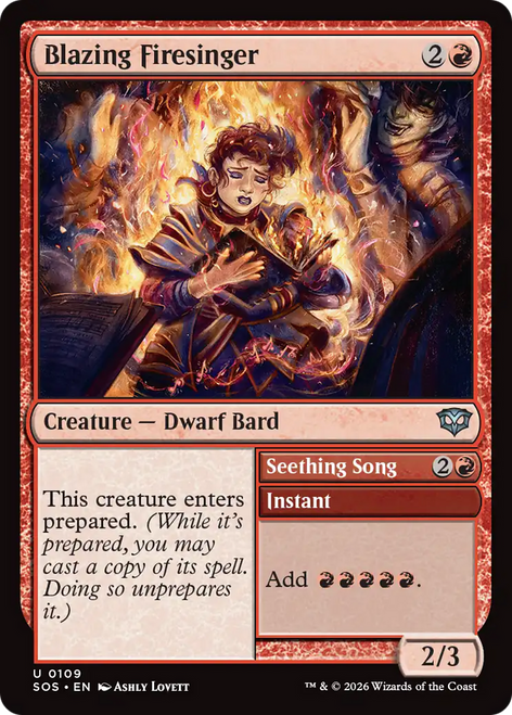 Blazing Firesinger // Seething Song (Foil)