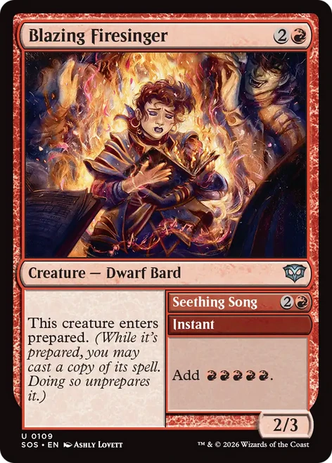 Blazing Firesinger // Seething Song (Foil)