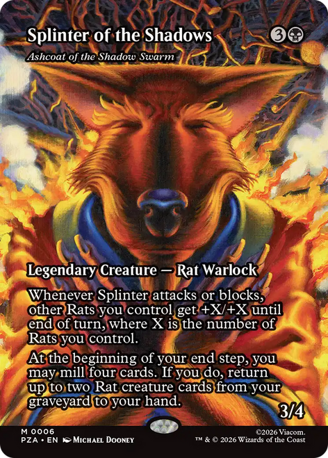Ashcoat of the Shadow Swarm [Splinter of the Shadows] (Borderless Source Material Foil)