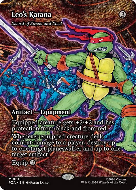 Sword of Sinew and Steel [Leo's Katana] (Borderless Source Material Foil)