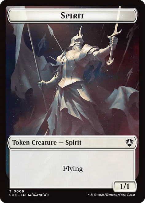 Secrets of Strixhaven Commander - Spirit Token (#6) (Foil)