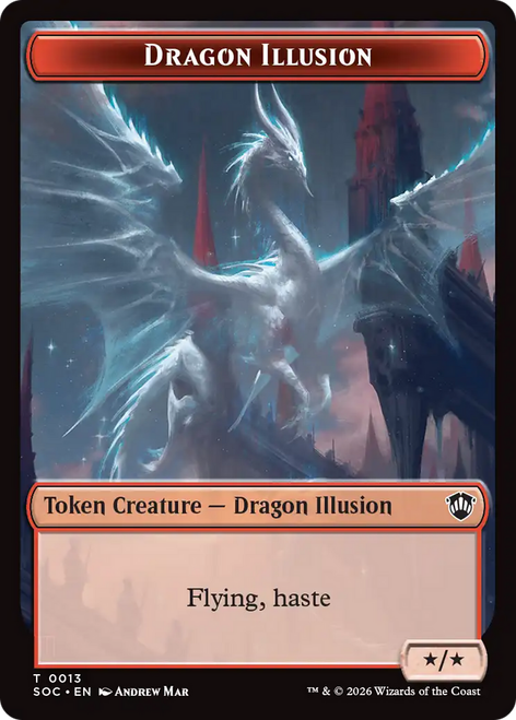 Secrets of Strixhaven Commander - Dragon Illusion Token (Foil)