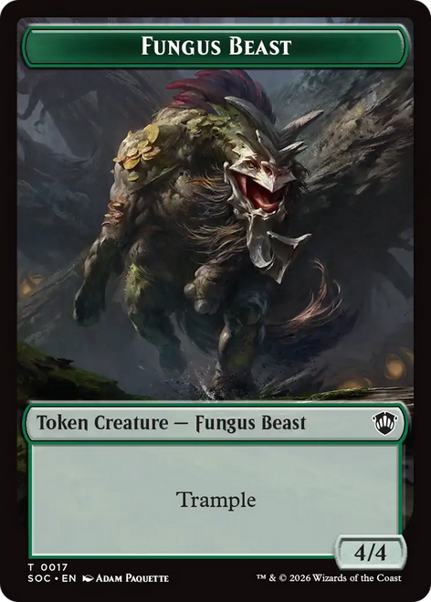 Secrets of Strixhaven Commander - Fungus Beast Token (Foil)