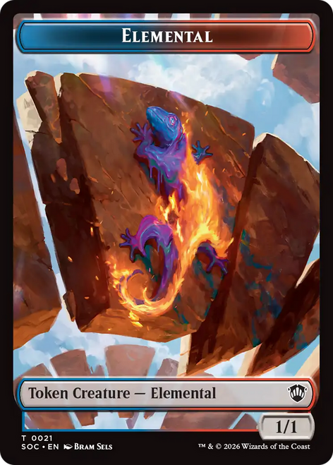 Secrets of Strixhaven Commander - Elemental Token (#21) (Foil)