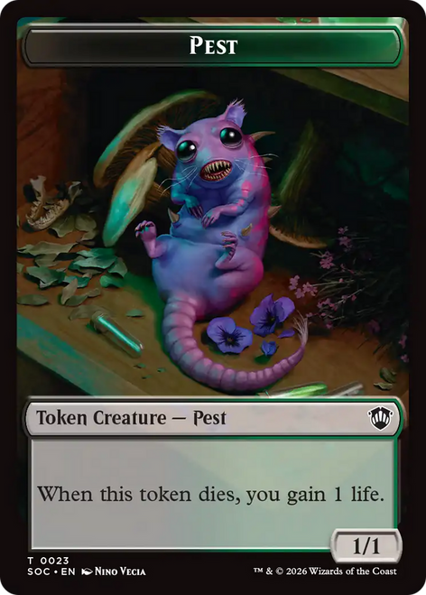 Secrets of Strixhaven Commander - Pest Token (Foil)