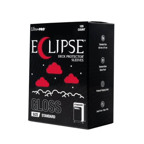 ECLIPSE Gloss Standard DECK PROTECTOR Sleeves: Apple Red - 105ct