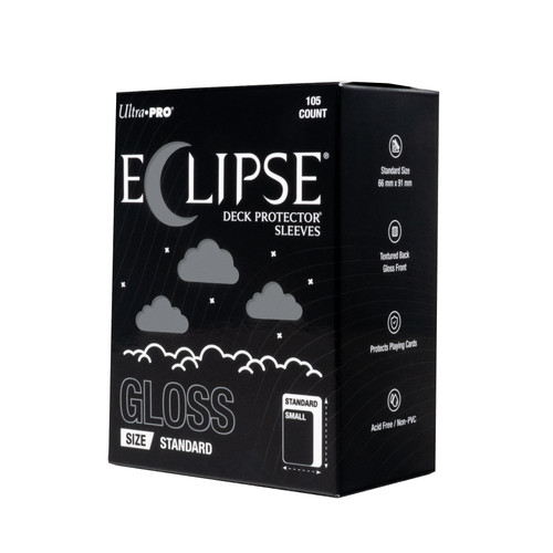 ECLIPSE Gloss Standard DECK PROTECTOR Sleeves: Smoke Grey - 105ct