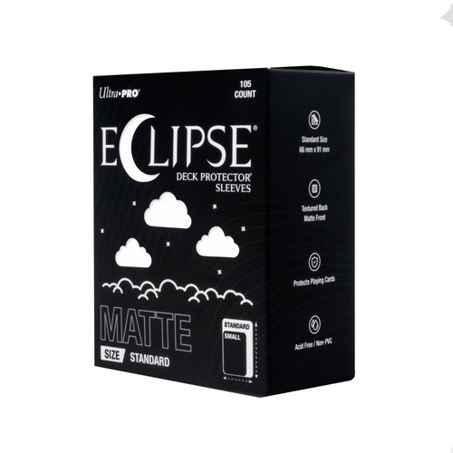 ECLIPSE Matte Standard DECK PROTECTOR Sleeves: Arctic White - 105ct