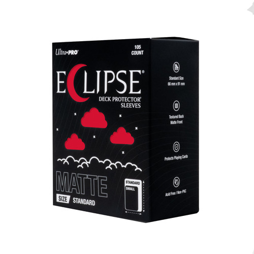 ECLIPSE Matte Standard DECK PROTECTOR Sleeves: Apple Red - 105ct
