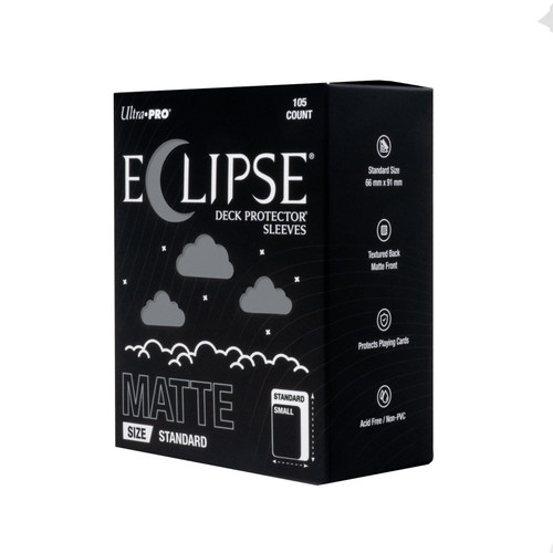 ECLIPSE Matte Standard DECK PROTECTOR Sleeves: Smoke Grey - 105ct