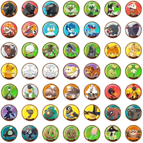 (SIMPLIFIED CHINESE) Pokemon Paldea Magnet Coin Set Series 1