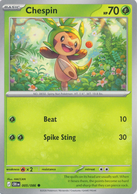 ME Chaos Rising 005/086 Chespin